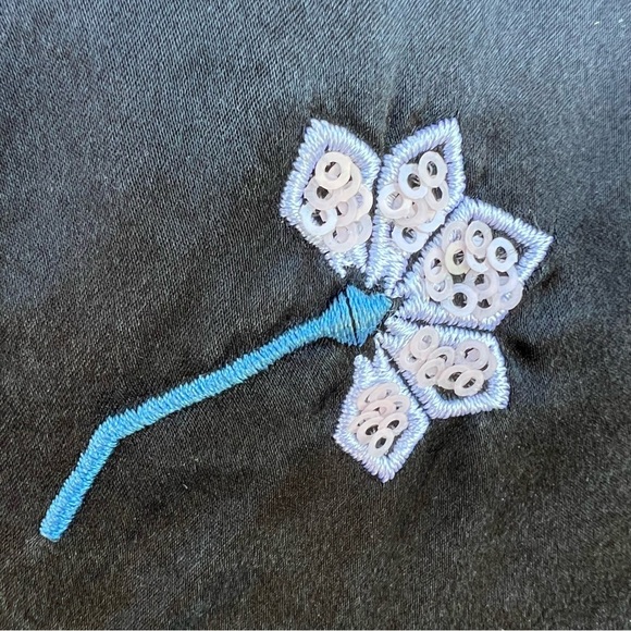 Opening Ceremony Bomber Jacket Embellished Sequin Braided Trim Silk Medium FLAW - Picture 5 of 13